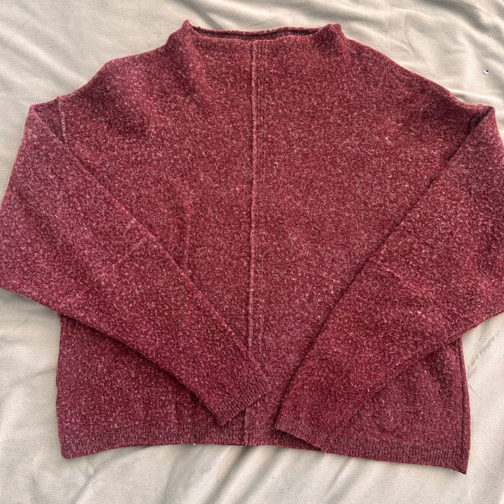 Free People Women's Cozy Pink Cowl Neck Sweater